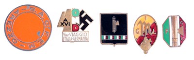Lot 175 - ITALY: FIVE SECOND WORLD WAR NATIONALIST ENAMELLED BADGES