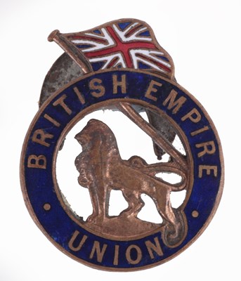 Lot 226 - GREAT BRITAIN: A BRITISH EMPIRE UNION BUTTON HOLE ENAMEL BADGE