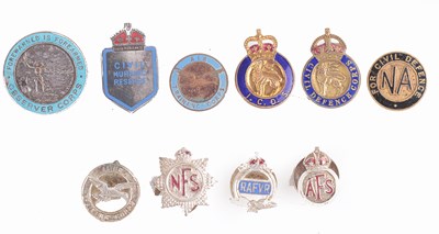 Lot 229 - GREAT BRITAIN: TEN SECOND WORLD WAR AND LATER 'CIVIL DEFENCE' METAL AND ENAMEL BADGES