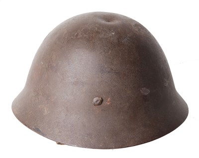 Lot 256 - A RARE FIRST PATTERN M1920 JAPANESE STEEL HELMET