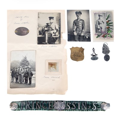 Lot 272 - GREAT WAR: PRINCE STEPHAN ALEXANDER VIKTOR PRINZ ZU SCHAUMBURG-LIPPE (BORN: 21ST JUNE 1891 IN SCHLOS