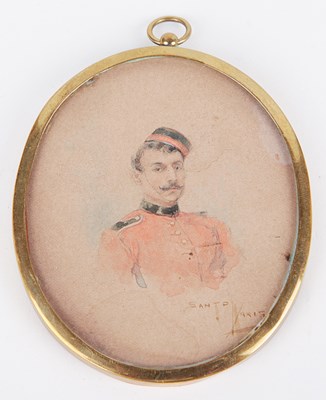 Lot 285 - A PORTRAIT MINIATURE, LATE 19TH CENTURY