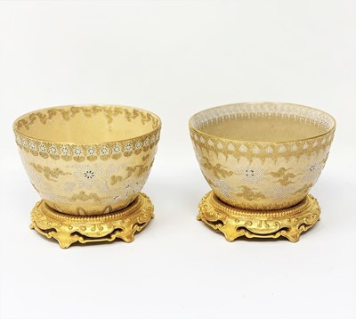 Lot 2 - TWO JAPANESE SATSUMA BOWLS