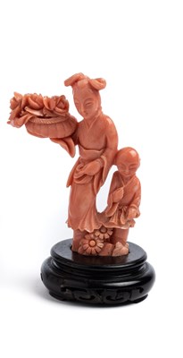 Lot 35 - ËœA CHINESE SMALL CORAL GROUP