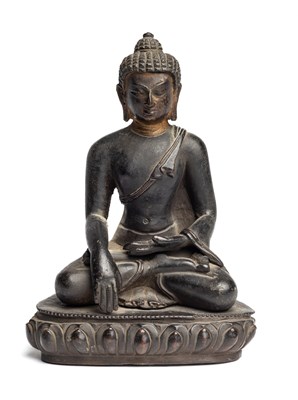 Lot 50 - A BRONZE FIGURE OF BUDDHA