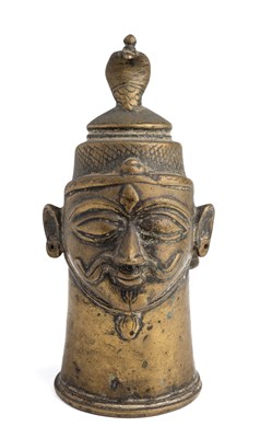 Lot 78 - A BRONZE LINGAM COVER