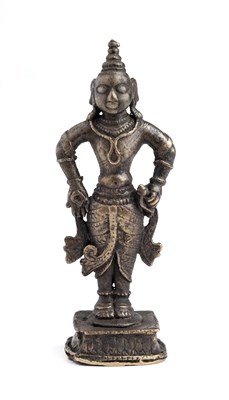 Lot 89 - A BRONZE FIGURE OF VITHOBA