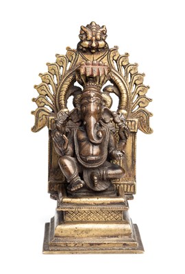 Lot 94 - A BRONZE FIGURE OF GANESHA