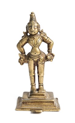 Lot 98 - A BRONZE FIGURE OF VITHOBA