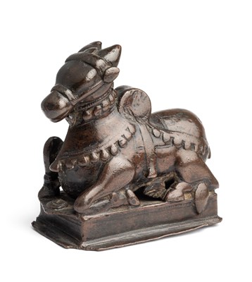 Lot 101 - A BRONZE FIGURE OF NANDI BULL