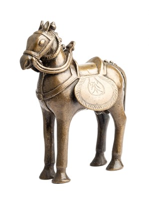 Lot 106 - A BRASS FIGURE OF A HORSE