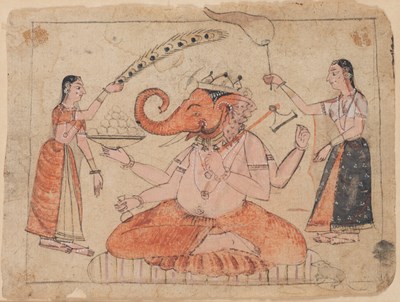 Lot 160 - â–¡Â GANESHA WITH FEMALE ATTTENDANTS