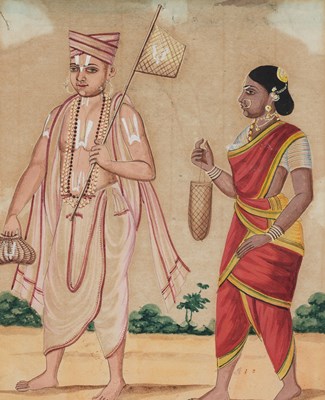 Lot 166 - THREE PAINTINGS OF INDIAN COUPLES