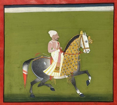 Lot 171 - A MEWAR PAINTING OF A HORSE AND RIDER