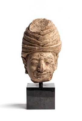 Lot 217 - A MAJAPAHIT PUMICE HEAD OF A NOBLEMAN