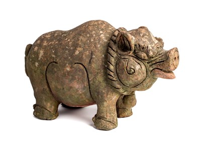 Lot 227 - A MAJAPAHIT TERRACOTTA PIGGY BANK