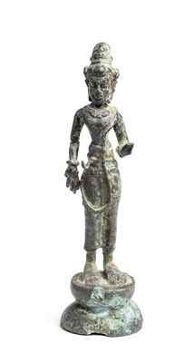 Lot 245 - A SRIVIJAYA LEAD ALLOY FIGURE OF A BODHISATTVA