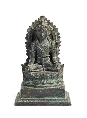 Lot 249 - A BRONZE FIGURE OF MANJUSRI