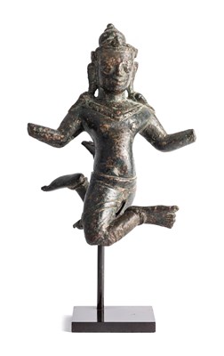 Lot 255 - A JAVANESE BRONZE FIGURE OF A KINNARA