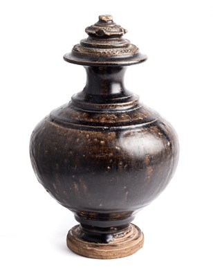 Lot 278 - A KHMER BROWN GLAZED BOTTLE