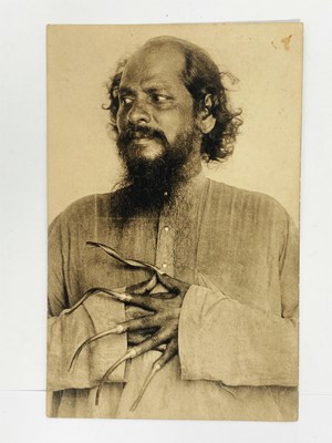 Lot 307 - A POSTCARD DEPICTING A SADDHU