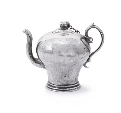 Lot 93 - A DUTCH SILVER MINIATURE TEAPOT, JOHANNES ADRIANUS VAN GEFFEN, AMSTERDAM, 1782