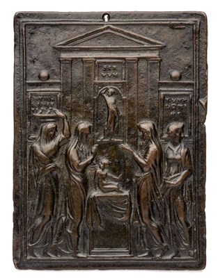 Lot 315 - â’¶ â–¡ A BRONZE PLAQUETTE OF THE PRESENTATION IN THE TEMPLE