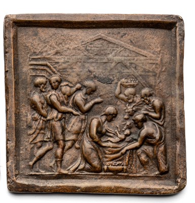 Lot 318 - â’¶ â–¡ A BRONZE PLAQUE OF THE ADORATION OF THE SHEPHERDS