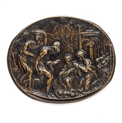 Lot 319 - â’¶ â–¡ A BRONZE PLAQUETTE OF THE ADORATION OF THE SHEPHERDS