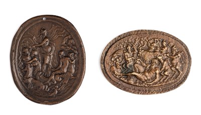 Lot 329 - â’¶ â–¡ A BRONZE PLAQUETTE OF THE TRIUMPH OF GALATEA