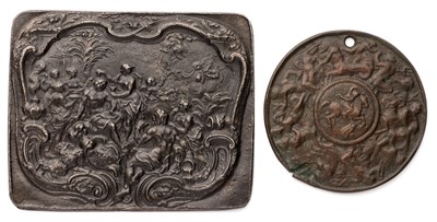 Lot 334 - â’¶ â–¡ A BRONZE PLAQUETTE