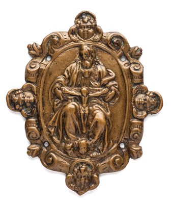 Lot 356 - â’¶ â–¡ A BRONZE PLAQUETTE