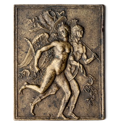 Lot 365 - â’¶ â–¡ A BRONZE PLAQUETTE OF MARS AND VICTORY