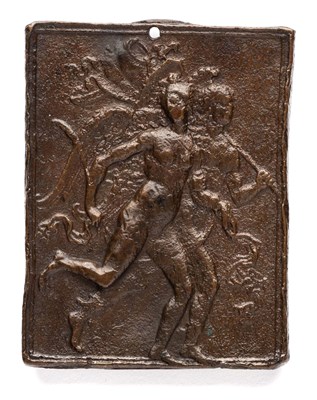 Lot 370 - â’¶ â–¡ A DOUBLE-SIDED BRONZE PLAQUETTE