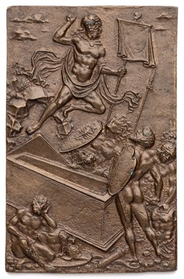 Lot 378 - â’¶ â–¡ A BRONZE PLAQUE OF THE RESURRECTION