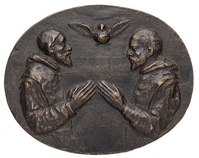 Lot 402 - â’¶ â–¡ A BRONZE PLAQUETTE