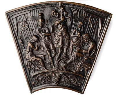 Lot 415 - â’¶ â–¡ A BRONZE MOUNT WITH THE JUDGEMENT OF SOLOMON