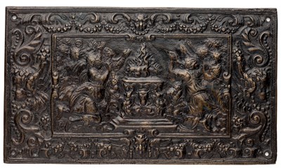 Lot 444 - â’¶ â–¡ A BRONZE PANEL OF AARON'S FIRST SACRIFICE