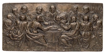 Lot 453 - â’¶ â–¡  BRONZE PLAQUETTE OF THE LAST SUPPER