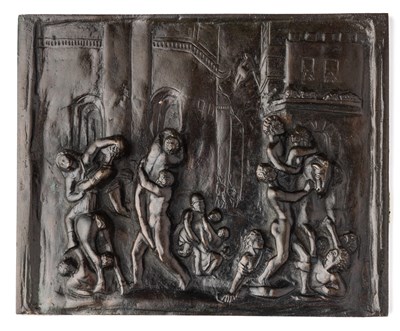 Lot 457 - â’¶ â–¡ A BRONZE PLAQUETTE OF THE RAPE OF THE SABINE WOMEN