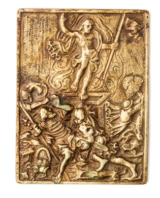 Lot 474 - â’¶ â–¡ A BRONZE PLAQUETTE OF THE RESURRECTION