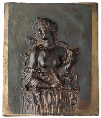 Lot 482 - â’¶ â–¡ A BRONZE PLAQUETTE OF THE DEATH OF LUCRETIA