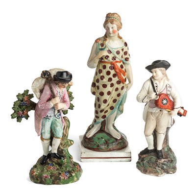 Lot 512 - A STAFFORDSHIRE PEARLWARE GROUP