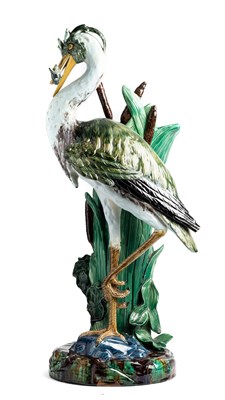 Lot 519 - A JOSEPH HOLDCROFT MAJOLICA STICK STAND