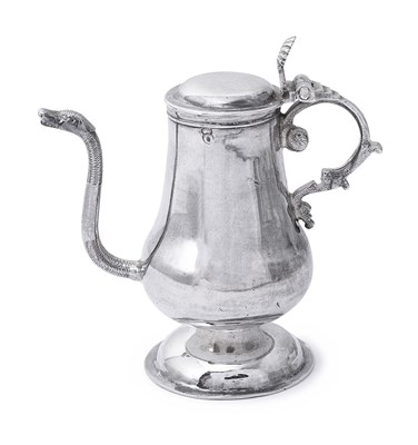 Lot 113 - A DUTCH SILVER MINIATURE WINE JUG