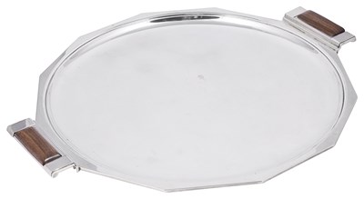 Lot 550 - A FRENCH ART DECO SILVER TRAY