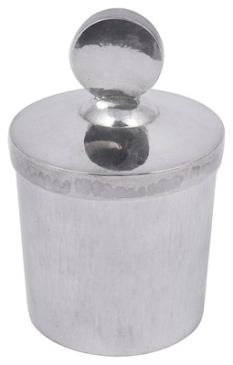 Lot 569 - A GEORGE VI SILVER JAR AND COVER