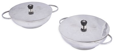 Lot 570 - A PAIR OF GEORGE VI SILVER ENTREE DISHES AND COVERS