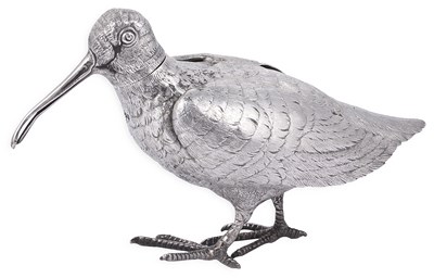 Lot 590 - â’¼ A GEORGE V SILVER 'WHIMBREL' TABLE ORNAMENT