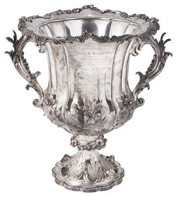 Lot 618 - A WILLIAM IV SILVER WINE COOLER